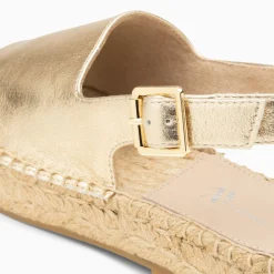 Sandales Marjolaine Or A Semelle Espadrille
