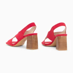 Sandales Maxinne Framboise A Brides Croisees Et Talon Haut