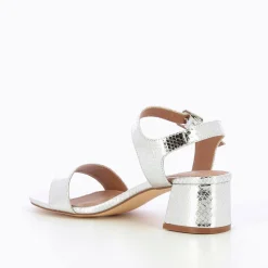Sandales Melissa Argent A Petit Talon Epais