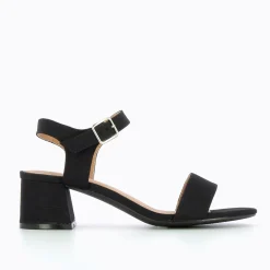Sandales Melissa Noires A Petit Talon Epais