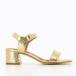 Sandales Melissa Or A Petit Talon Epais