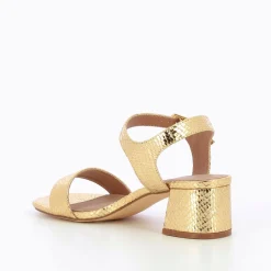 Sandales Melissa Or A Petit Talon Epais