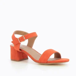Sandales Melissa Orange A Petit Talon Epais