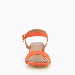 Sandales Melissa Orange A Petit Talon Epais
