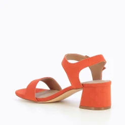 Sandales Melissa Orange A Petit Talon Epais