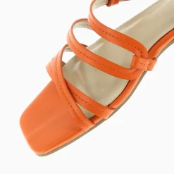 Sandales Plates Aniyah Orange A Bout Carre