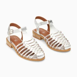 Sandales Plates Anne Style Pecheur A Fines Brides Argent