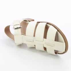 Sandales Plates Arielle Blanches Style Pecheur