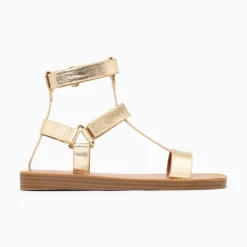 Sandales Plates Assia Or A Scratchs