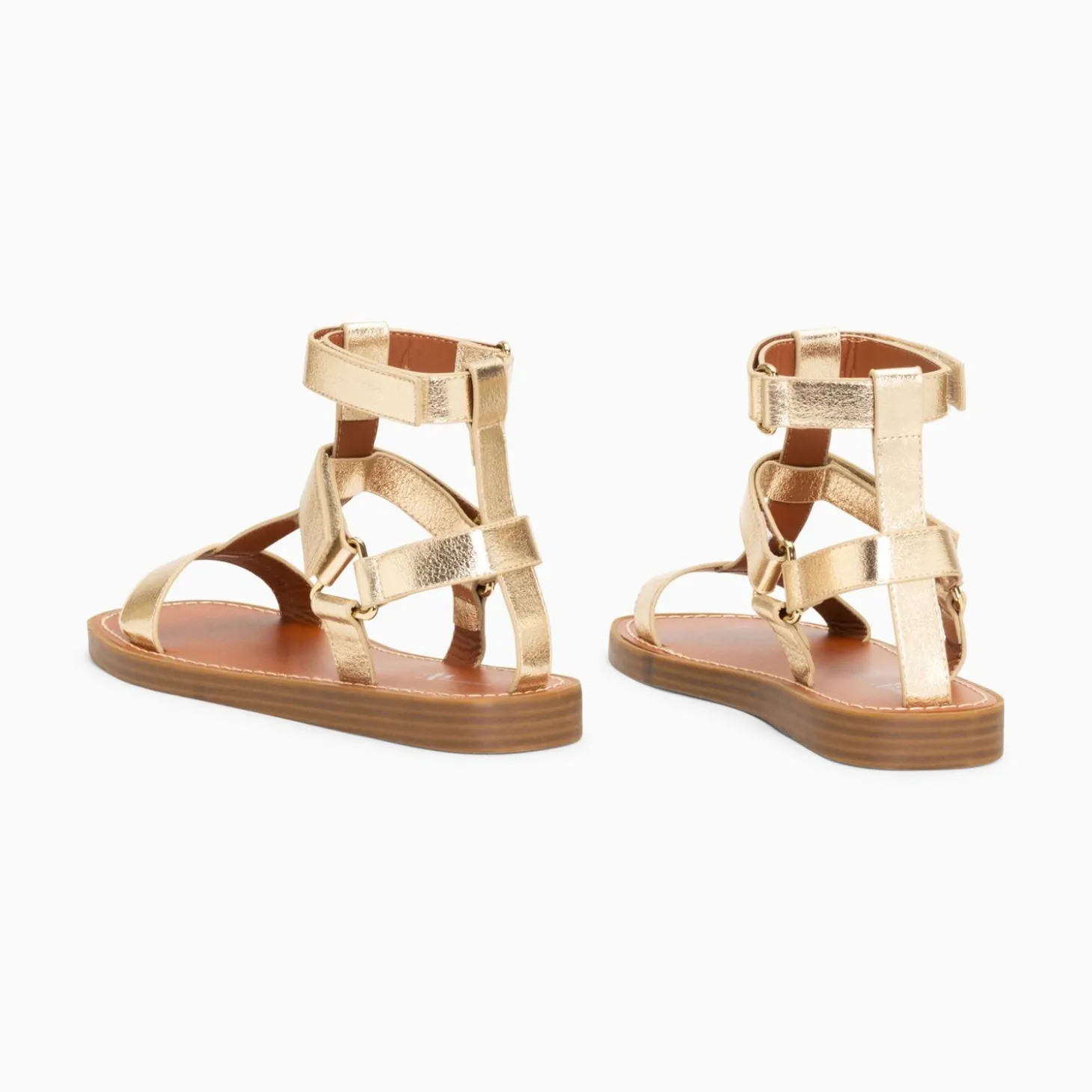 Sandales Plates Assia Or A Scratchs