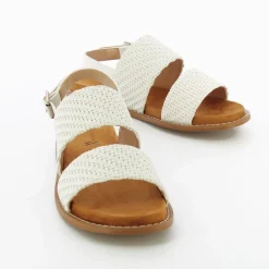 Sandales Plates Cassandre Tressees Blanches