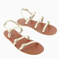 Sandales Plates Jorja A Fines Brides Or