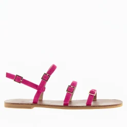 Sandales Plates Jorja A Fines Brides Fuchsia