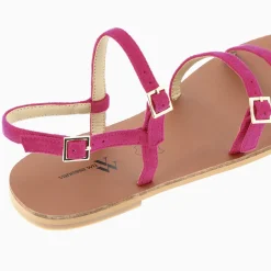 Sandales Plates Jorja A Fines Brides Fuchsia