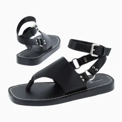 Sandales Tina Noires A Bride Entre-Doigts