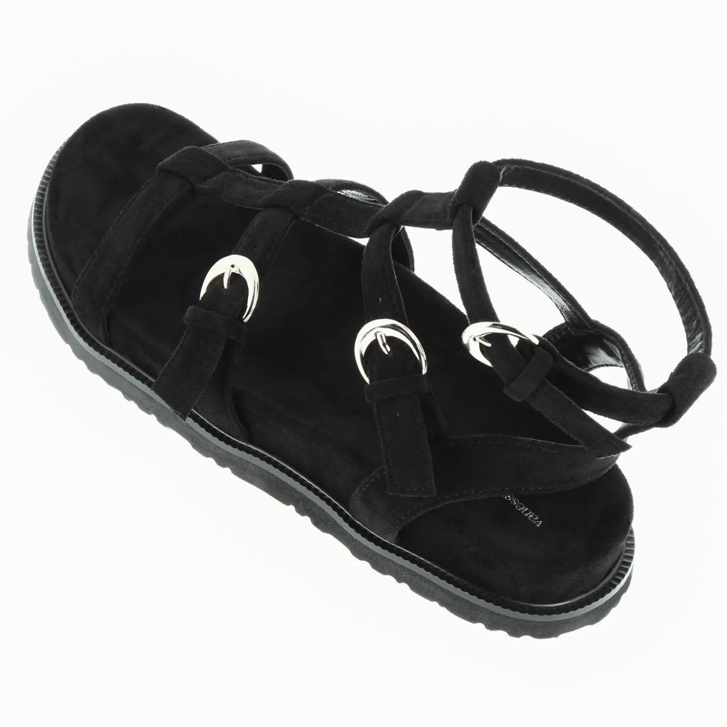 Sandales Ultra Legeres Ginny En Suedine Noire