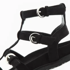 Sandales Ultra Legeres Ginny En Suedine Noire
